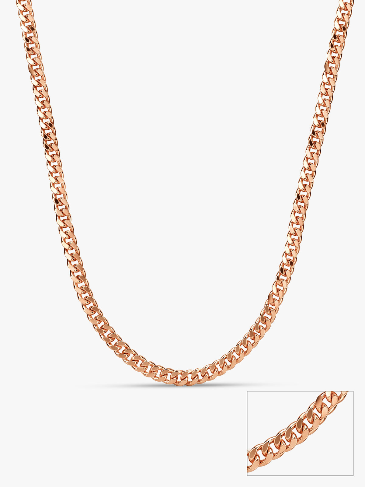 Rose Gold Ember Flat Cuban Chain