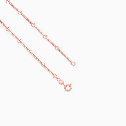 Rose Gold Snake With Bead Chain