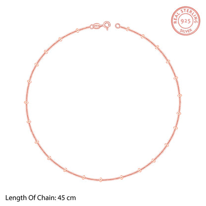 Rose Gold Snake With Bead Chain