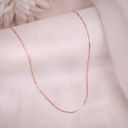Rose Gold Snake With Bead Chain