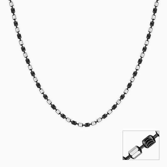 Silver Sparkling Elongated Box Chain