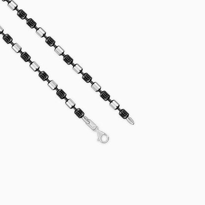 Silver Sparkling Elongated Box Chain