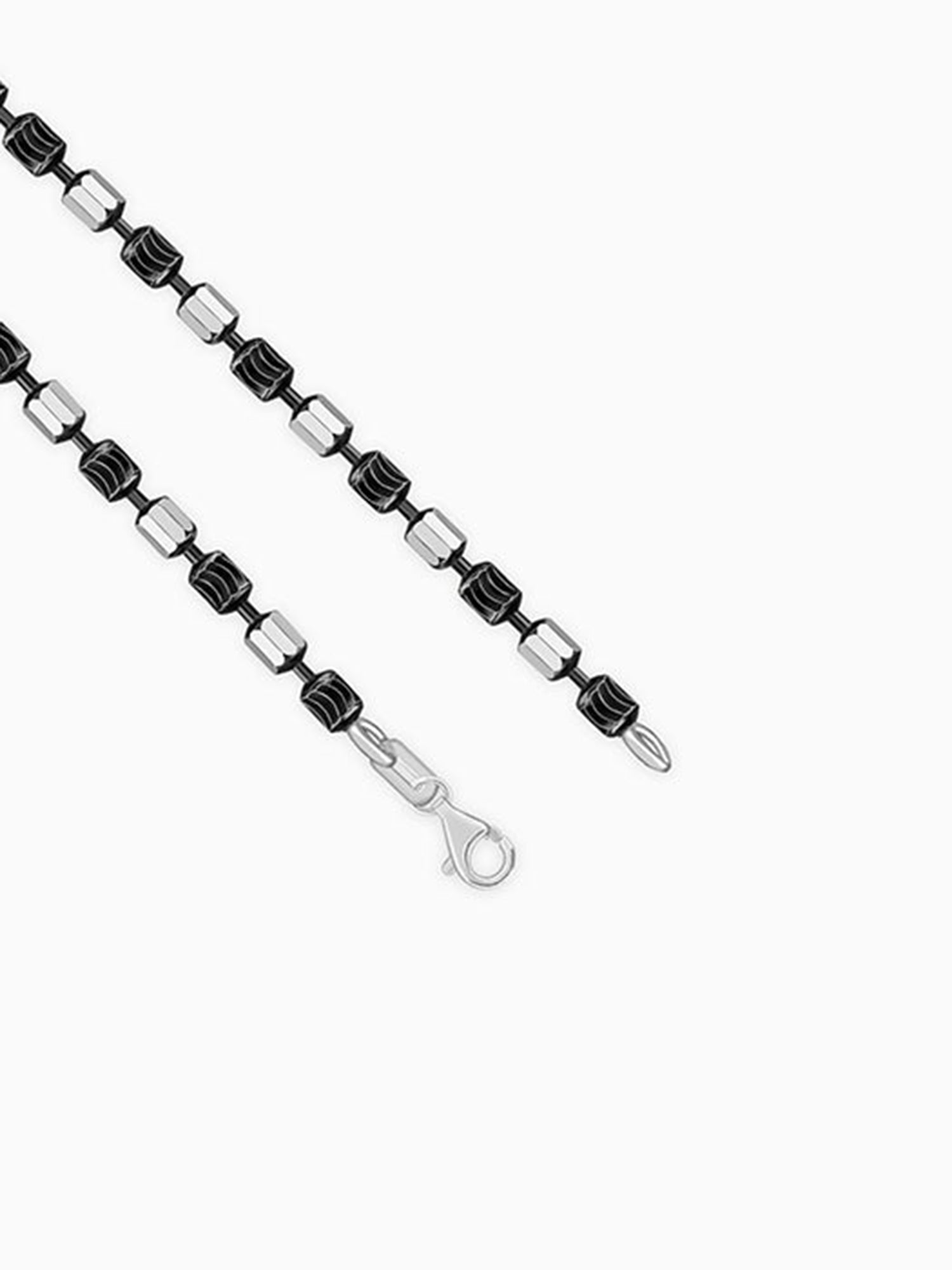 Silver Sparkling Elongated Box Chain