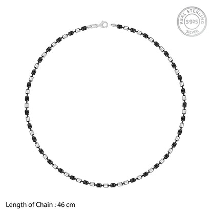 Silver Sparkling Elongated Box Chain