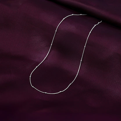 Silver Beaded Snake Chain