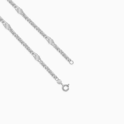 Silver Flat Curb Chain