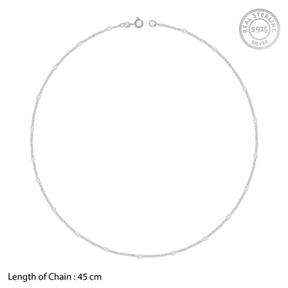 Silver Flat Curb Chain