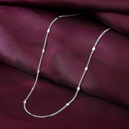 Silver Flat Curb Chain