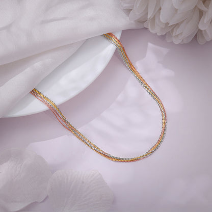 Triple Tone Trivella Choker Necklace