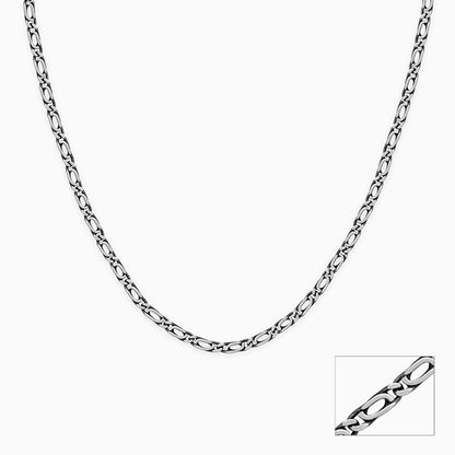 Oxidised Silver Byzantine Chain For Him