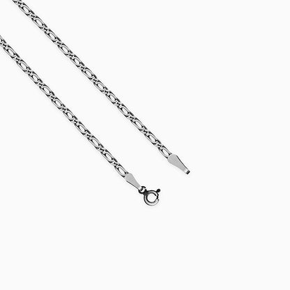 Oxidised Silver Byzantine Chain For Him