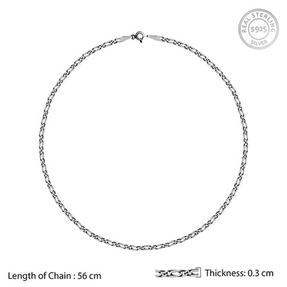 Oxidised Silver Byzantine Chain For Him