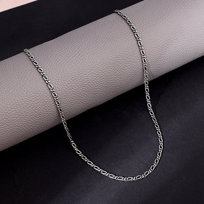 Oxidised Silver Byzantine Chain For Him