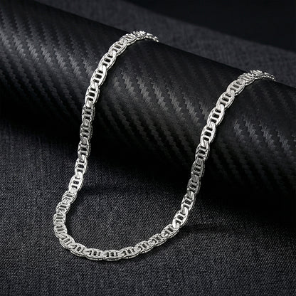 Silver Sleek Anchor Chain for Him