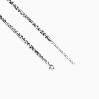 Oxidised Silver Flex Box Chain For Him