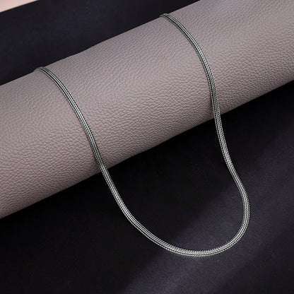 Oxidised Silver Foxtail Chain For Him