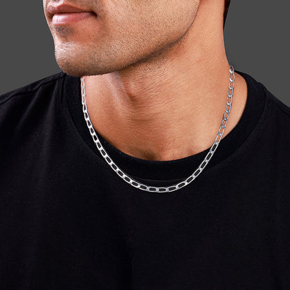 Silver Gauge Wire Chain For Him