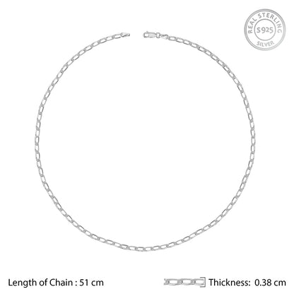 Silver Gauge Wire Chain For Him