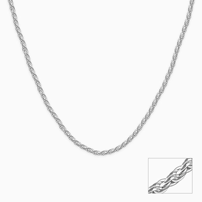 Silver Graceful Rope Chain
