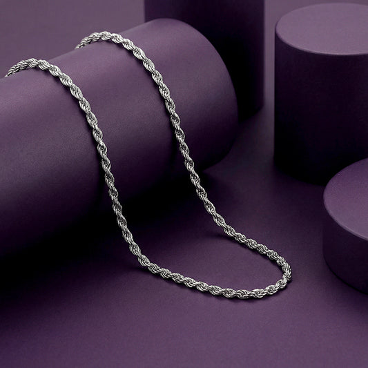 Silver Graceful Rope Chain