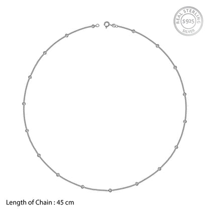 Silver Sleek Ball Station Chain