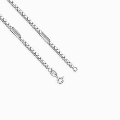 Silver Hexagonal Bar Box Chain