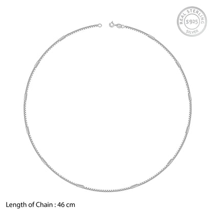 Silver Hexagonal Bar Box Chain