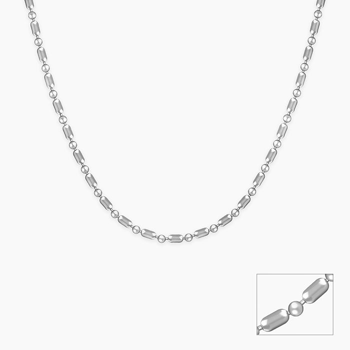 Silver Classic Morse Code Chain