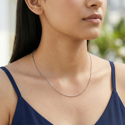 Silver Classic Morse Code Chain