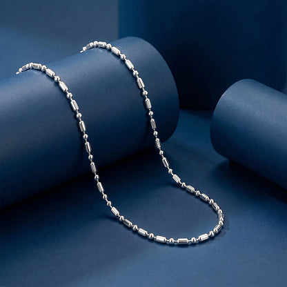 Silver Classic Morse Code Chain