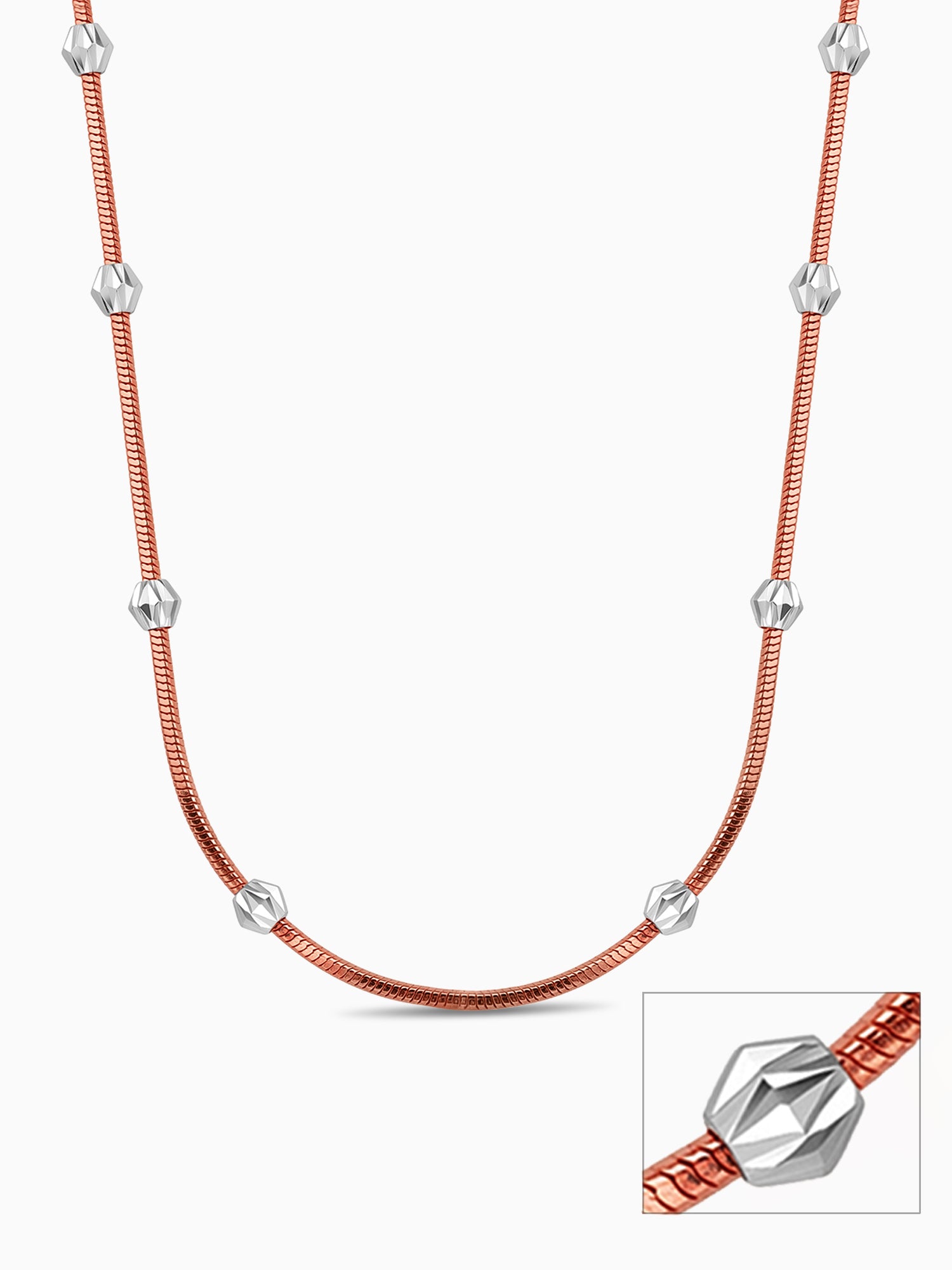 Dual Tone Versatile Snake Silver Chain