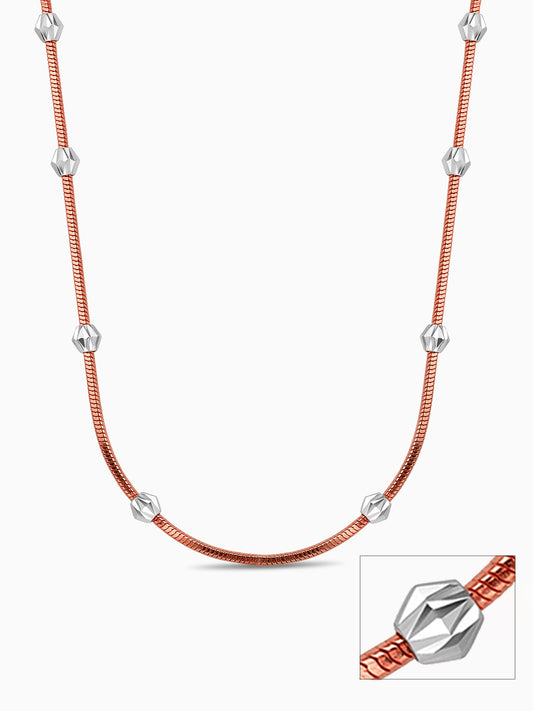 Dual Tone Versatile Snake Silver Chain