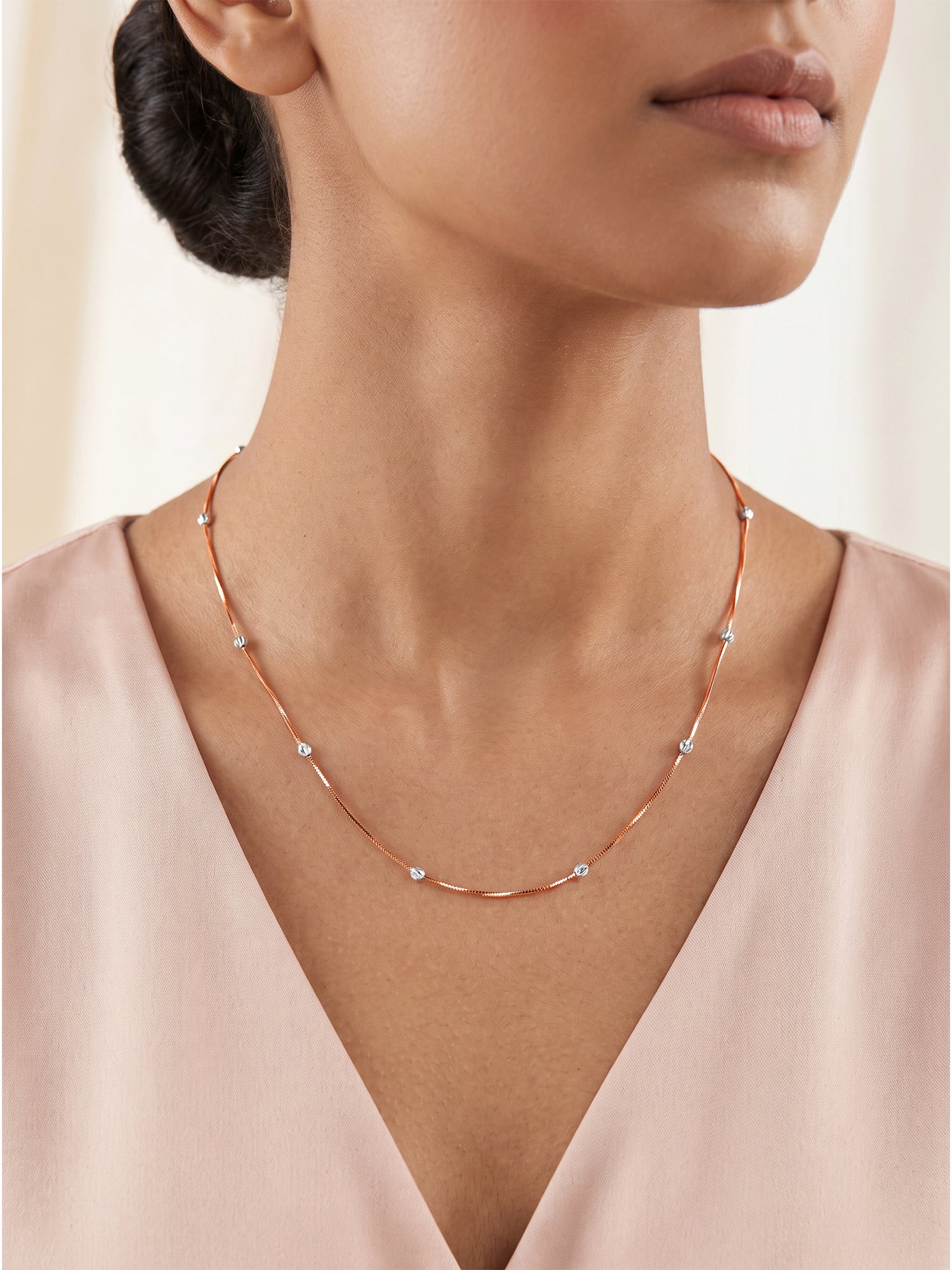 Dual Tone Versatile Snake Silver Chain