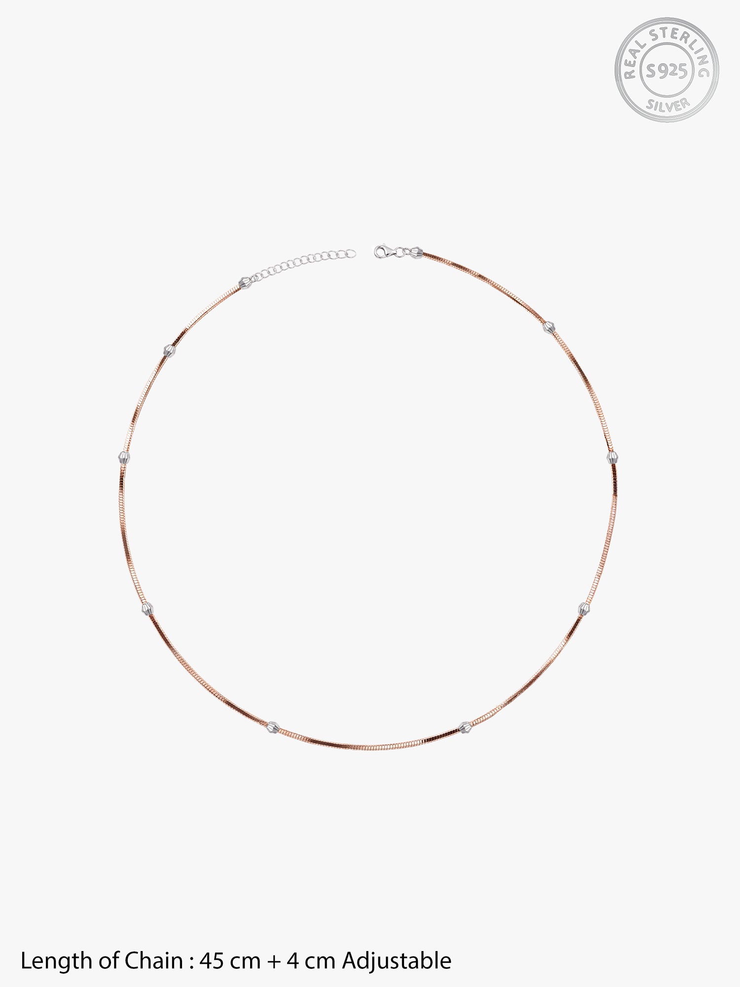 Dual Tone Versatile Snake Silver Chain