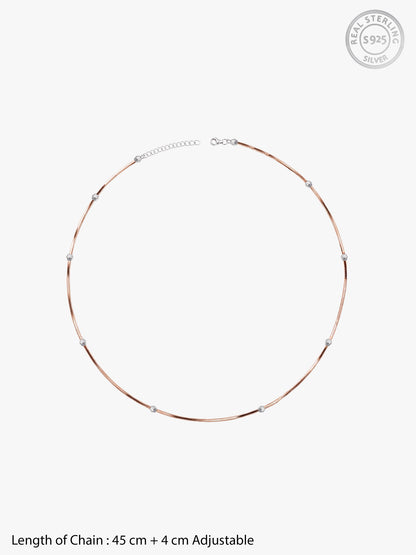 Dual Tone Versatile Snake Silver Chain