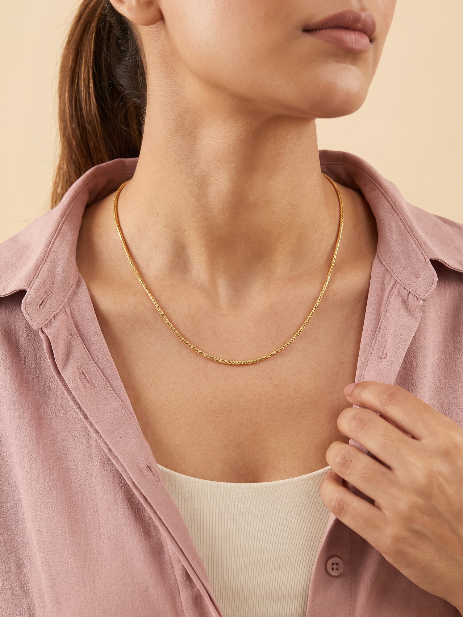 Golden Gioia Refined Box Chain