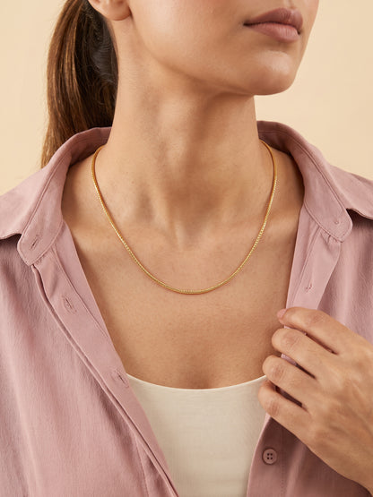 Golden Gioia Refined Box Chain
