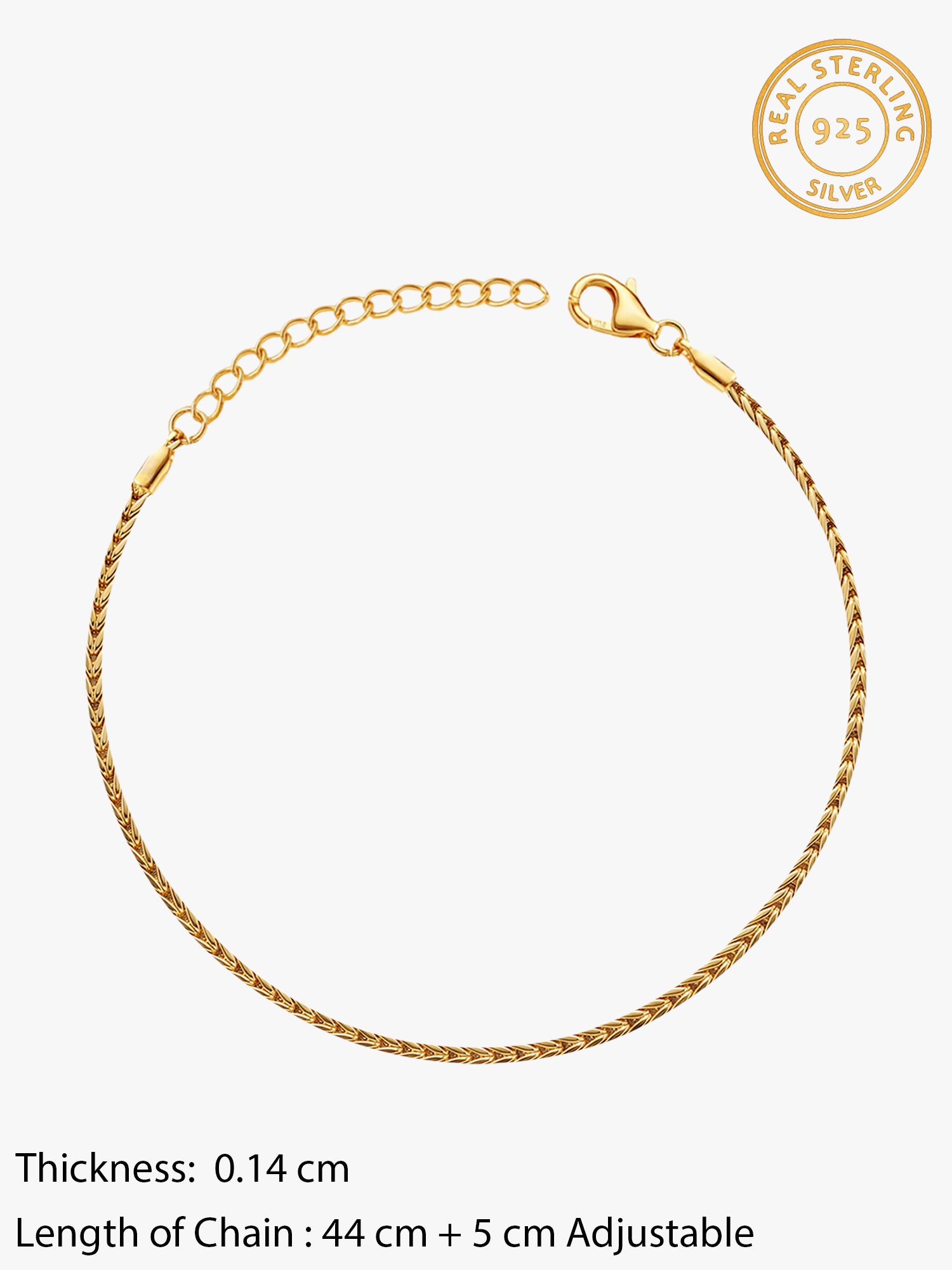 Golden Gioia Refined Box Chain