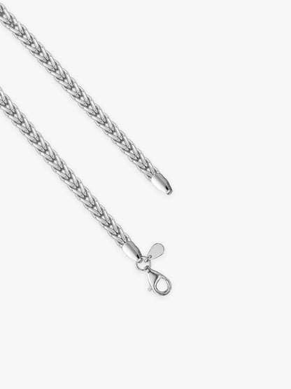 Silver Seneca Wheat Chain For Him