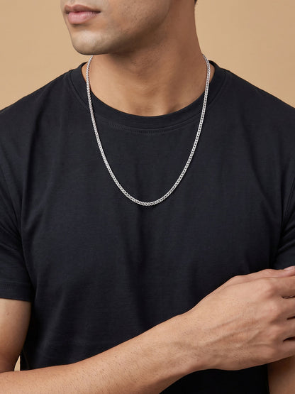 Silver Seneca Wheat Chain For Him