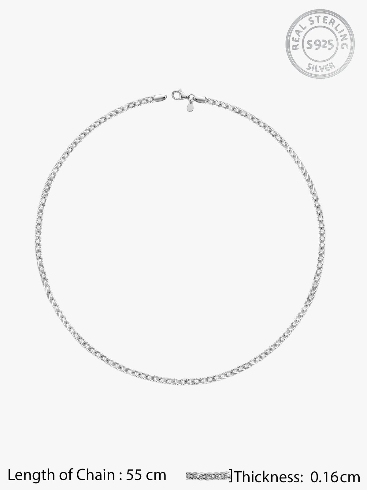 Silver Flint Chain For Him