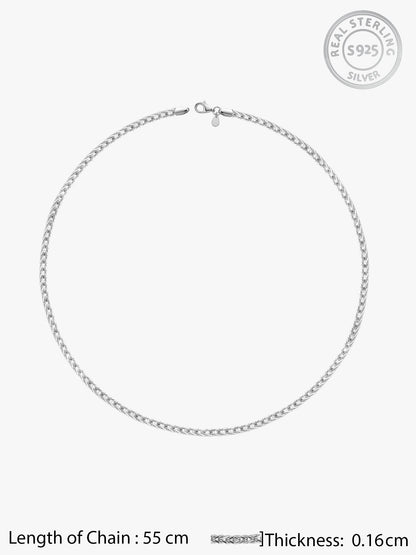 Silver Flint Chain For Him