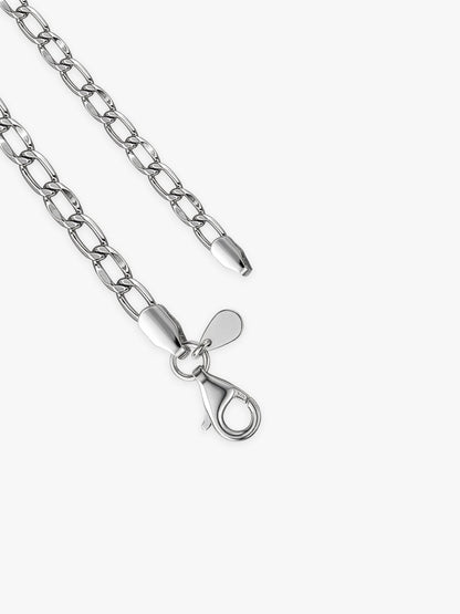 Silver Stylish Curb Chain For Him