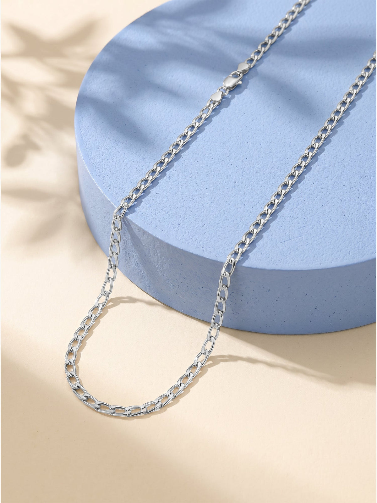 Silver Stylish Curb Chain For Him