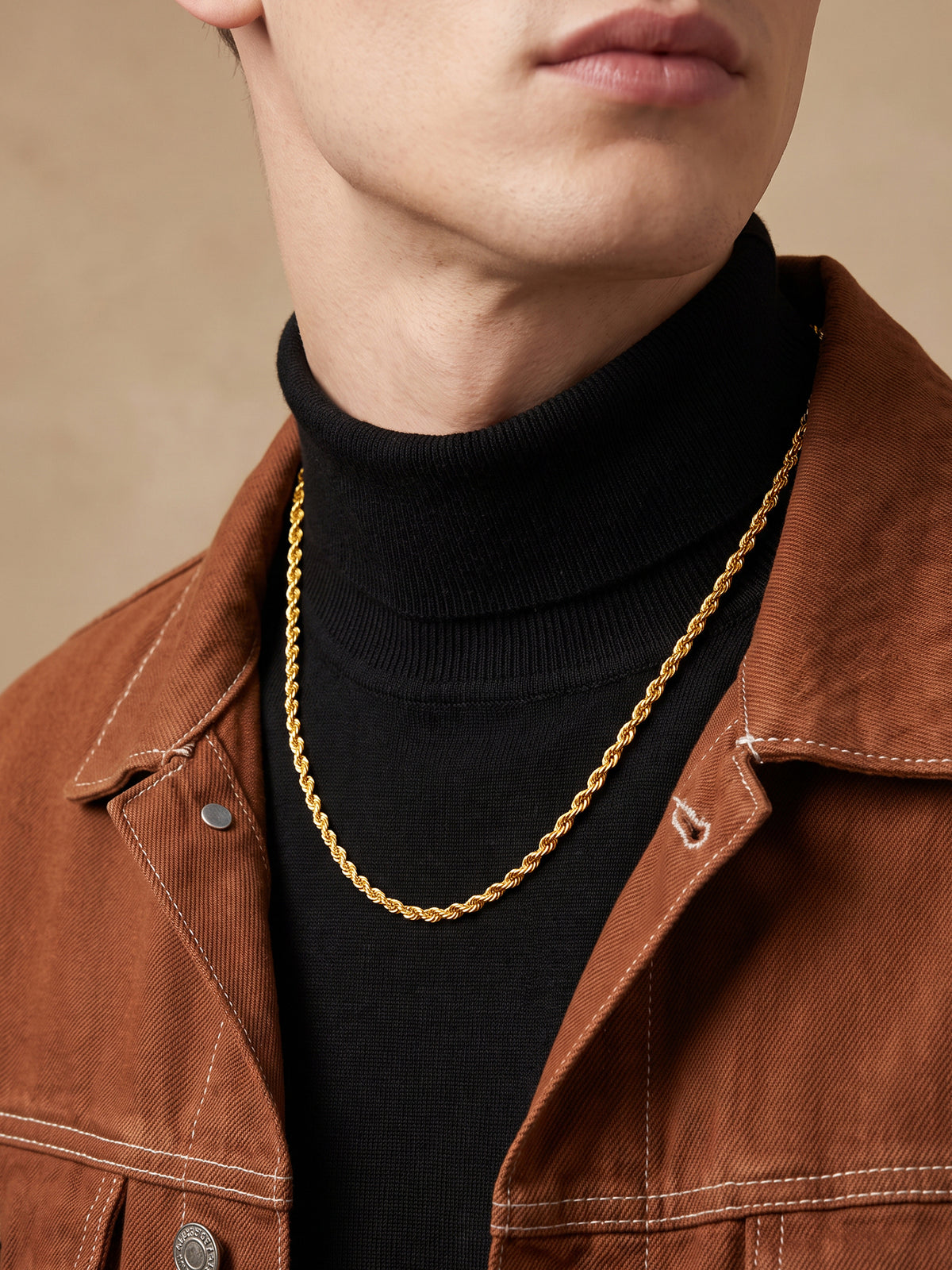 Golden Marlow Rope Chain For Him