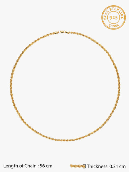 Golden Marlow Rope Chain For Him