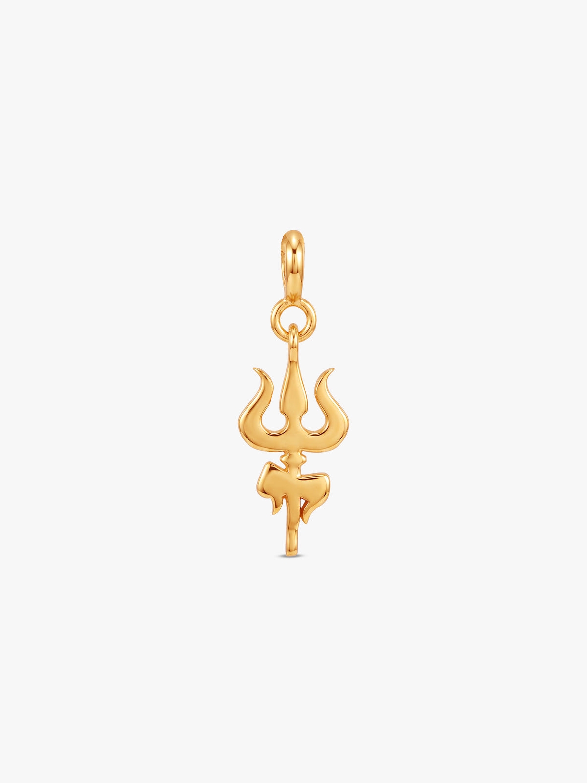 Golden Mahadev Trident Charm For Him