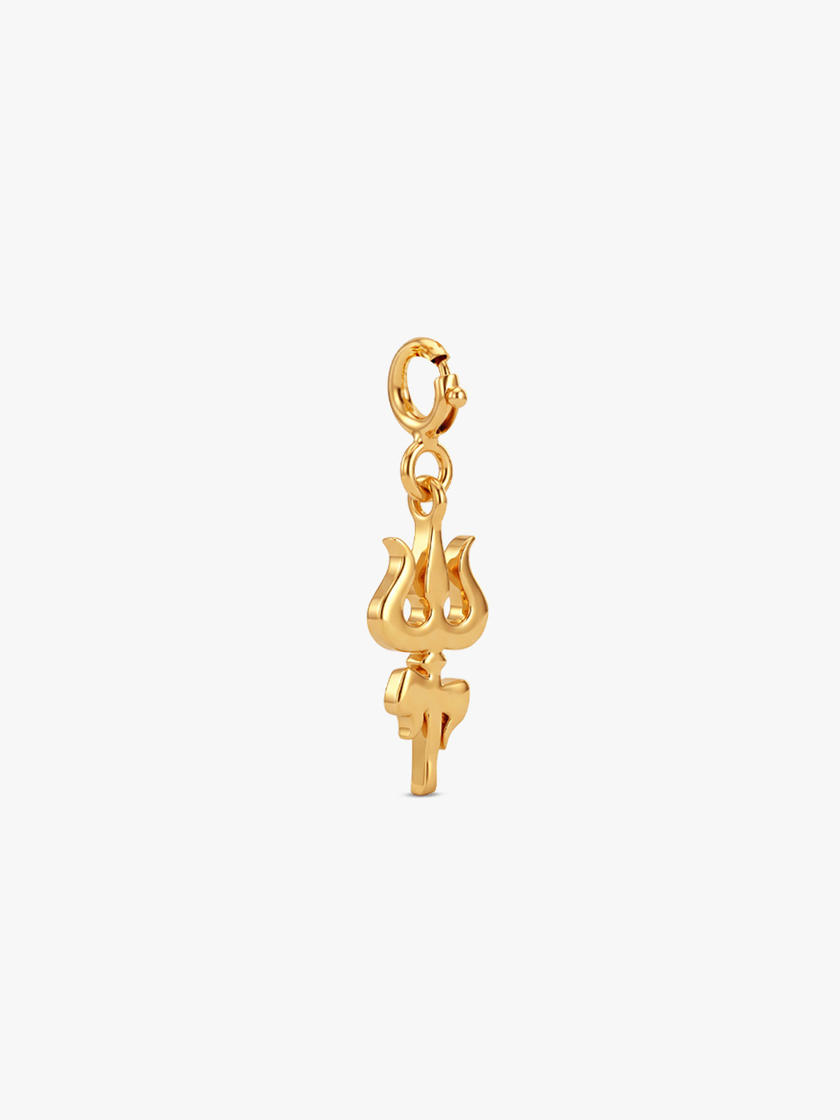 Golden Mahadev Trident Charm For Him