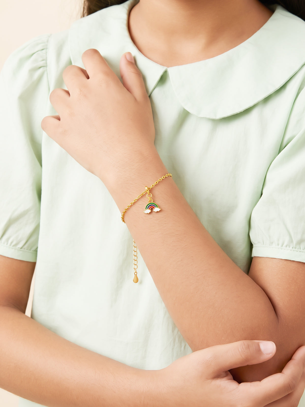 Golden Rainbow Whimsy Kids Charm