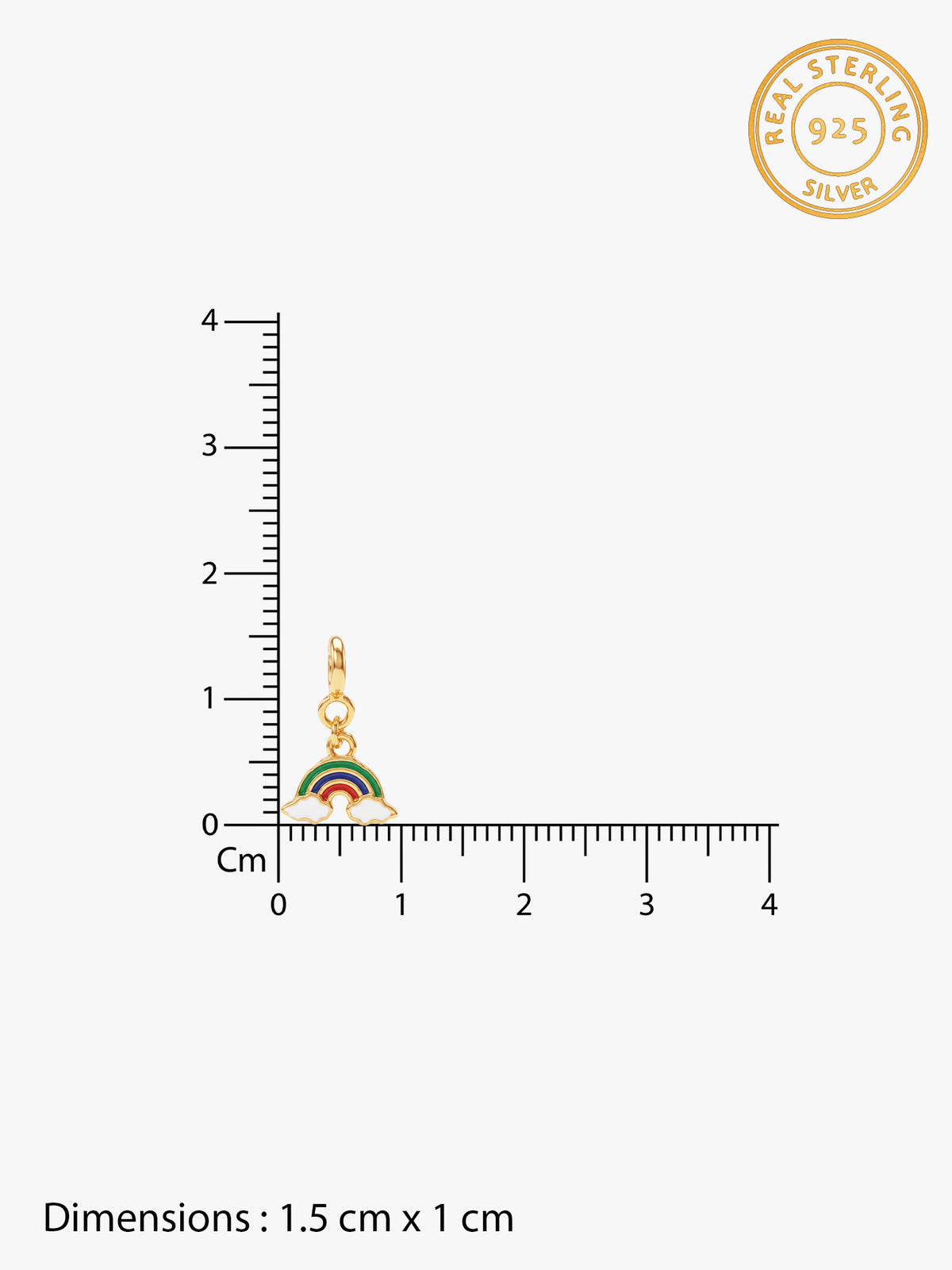 Golden Rainbow Whimsy Kids Charm